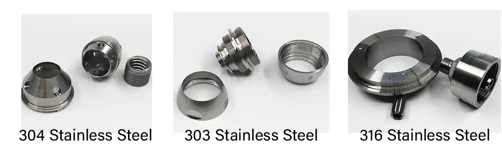 304 303 316 Stainless Steel Grade Comparison for CNC Machining