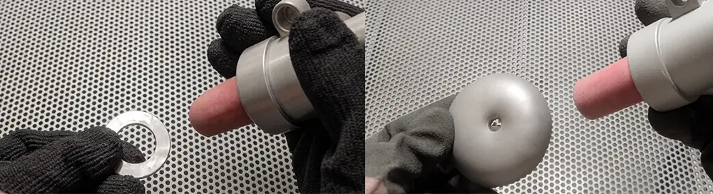 bead blasting process for cnc aluminum components